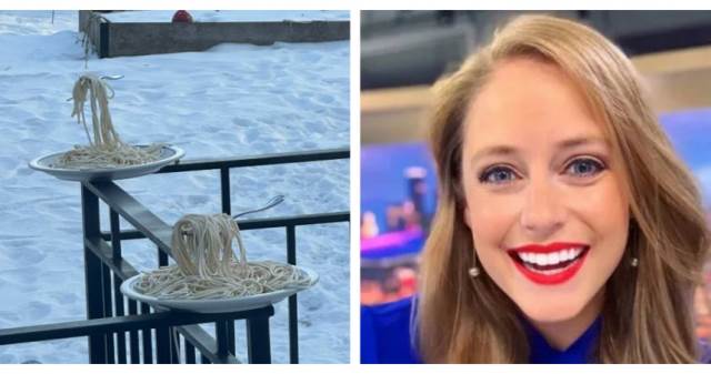 美主播用一盤義大利麵測出「零下極限」　懸空凍結照破800萬人次瀏覽